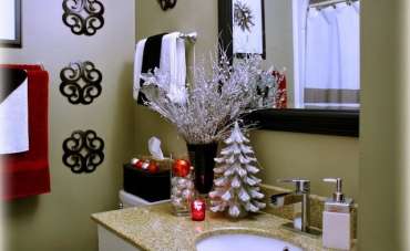 ¿Cómo decorar el baño en Navidad?